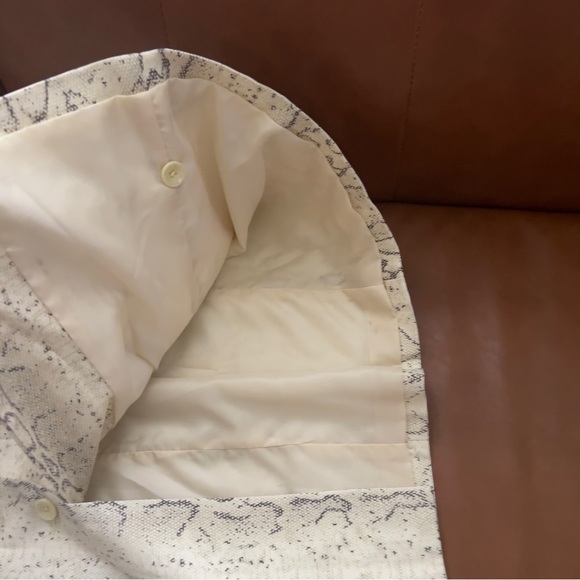 Dialogue Women’s Sz 14 Tan Nude Beige Snake Print Trench Coat Animal Print - Picture 8 of 8